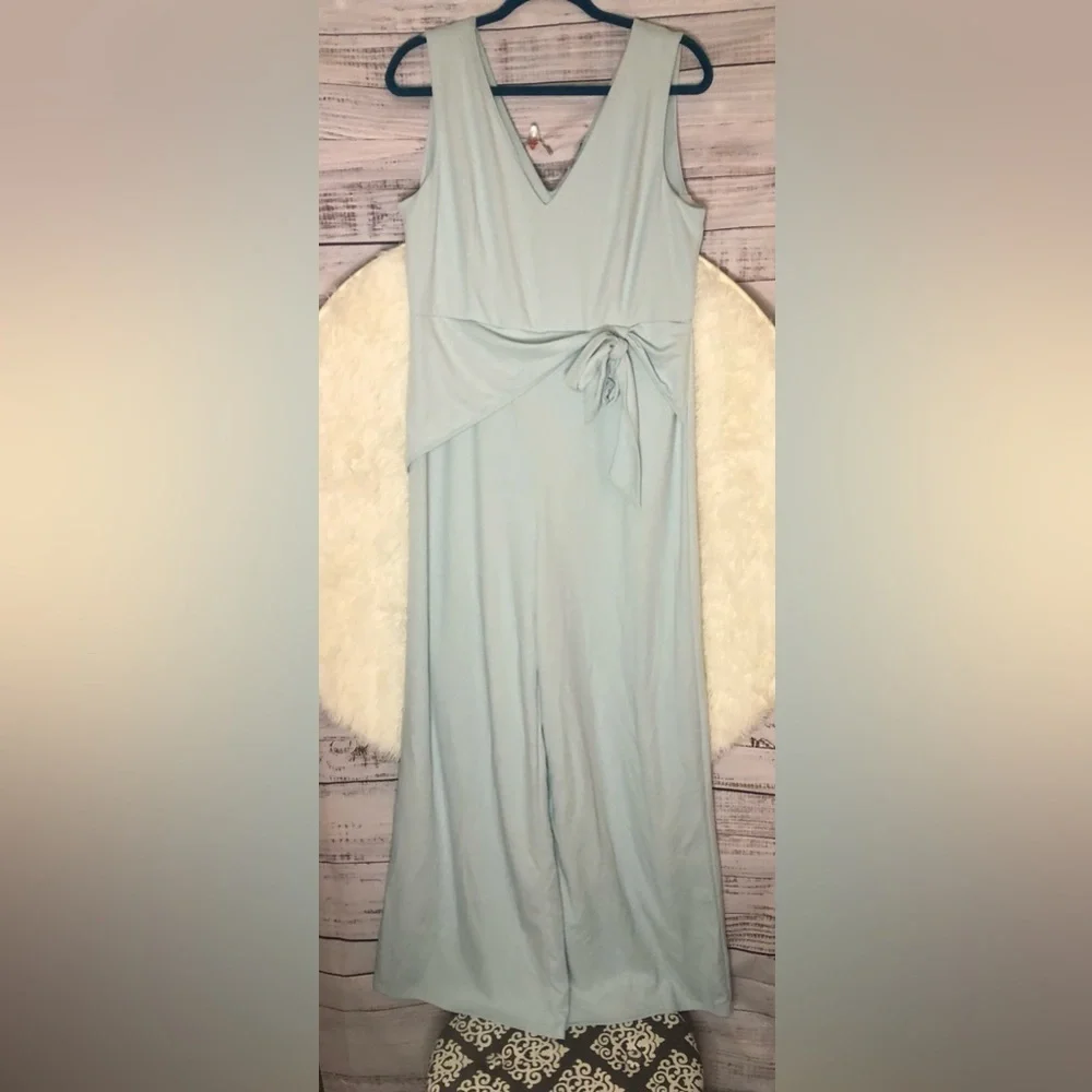 VENUS Light Powder Blue Aqua Sleeveless Jumpsuit sizes Large and XL NWOT
